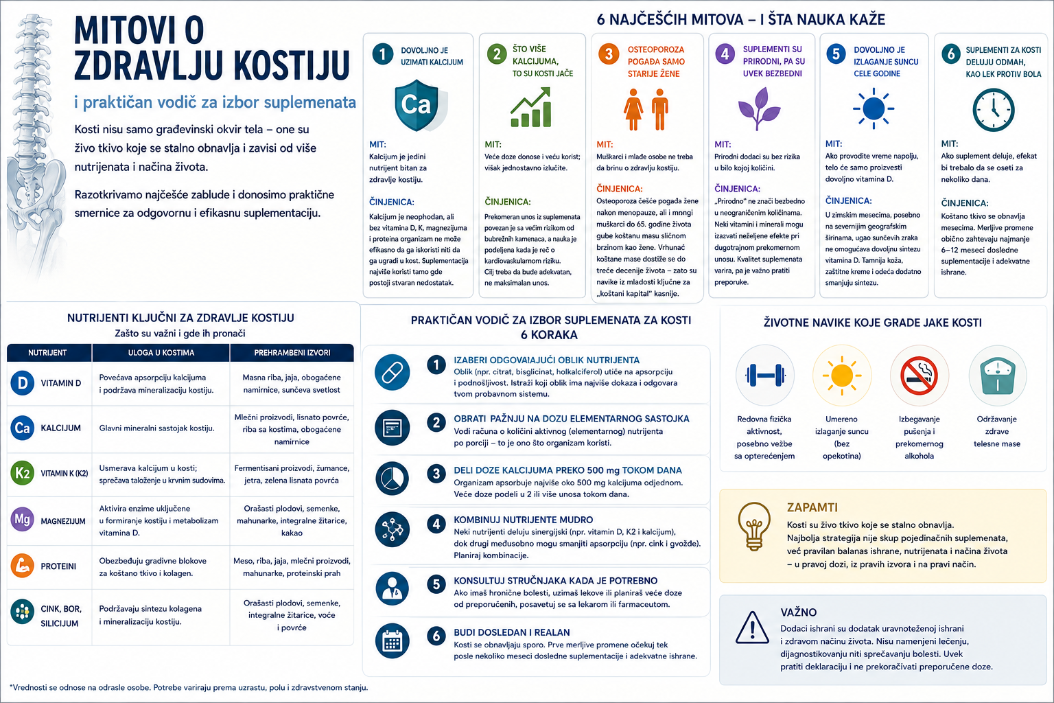 mitovi o zdravlju kostiju